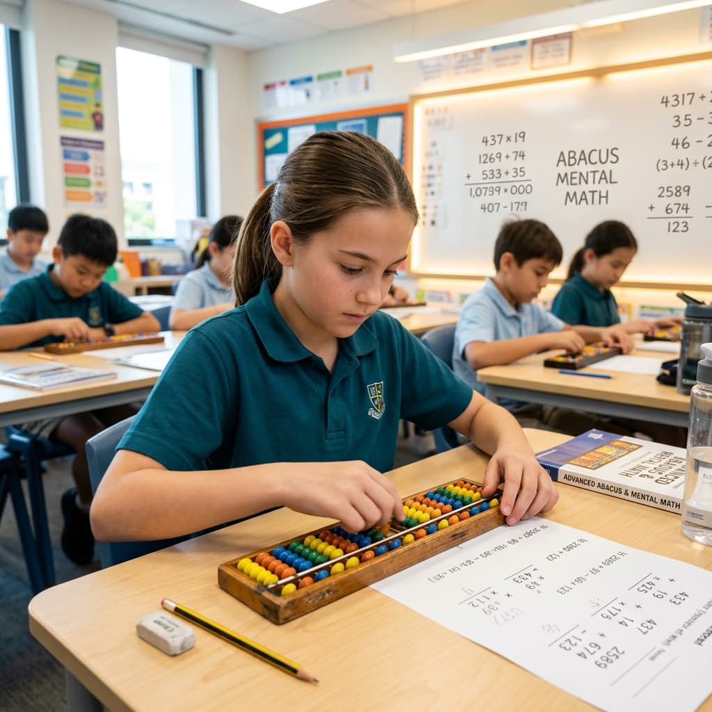 Advanced Abacus student